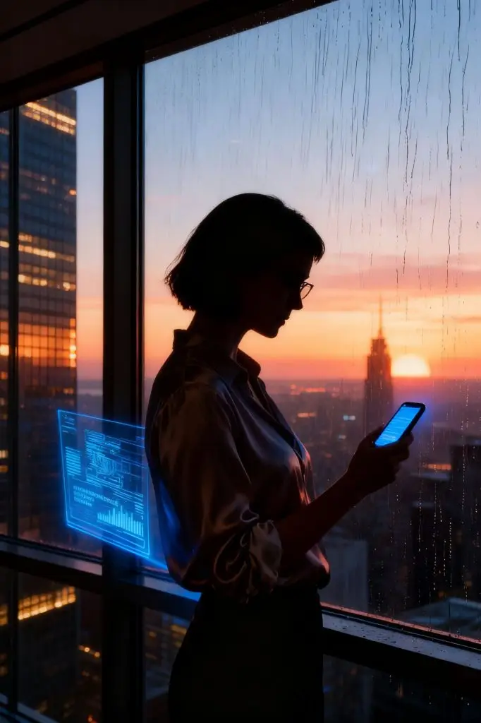 person looking at phone